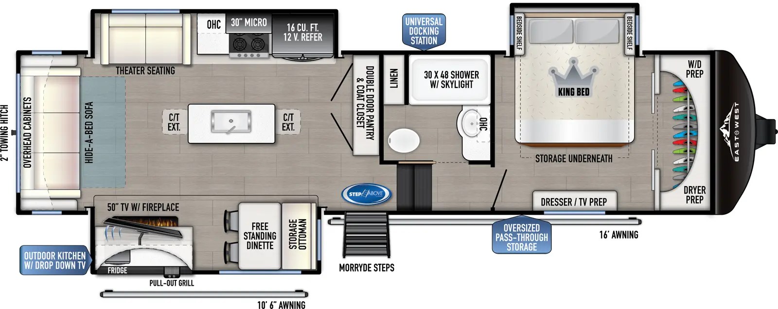 321RLOK East to West Floorplan East to West